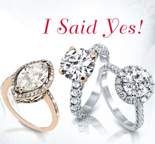 Custom diamond engagement ring crafted in Las Vegas, showcasing brilliant cut diamonds, fine detailing, and expert jewelry design services