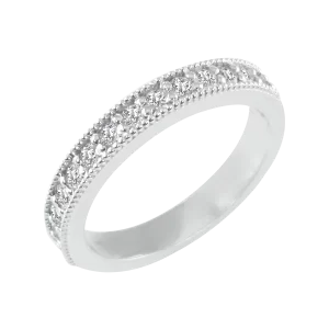 Diamond Milgrain Stacking Band