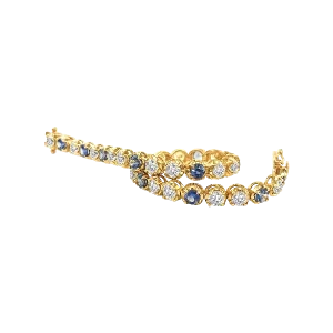 Diamond Sapphire Tennis Bracelet