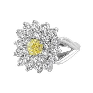 GIA Fancy Yellow Diamond Cocktail Ring