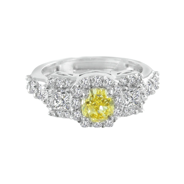 Yellow Diamond Ring GIA Certified